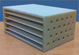Webbed tube heat exchanger.