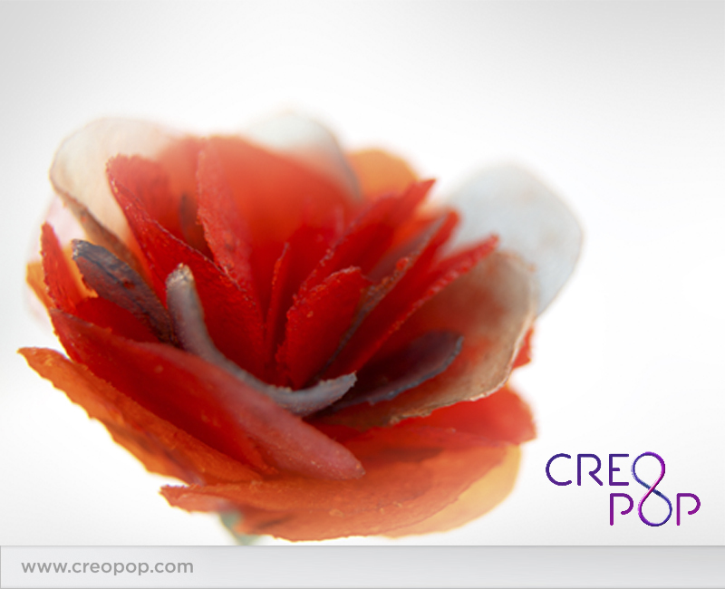 This flower was drawn in 3D using standard inks. Courtesy of CreoPop