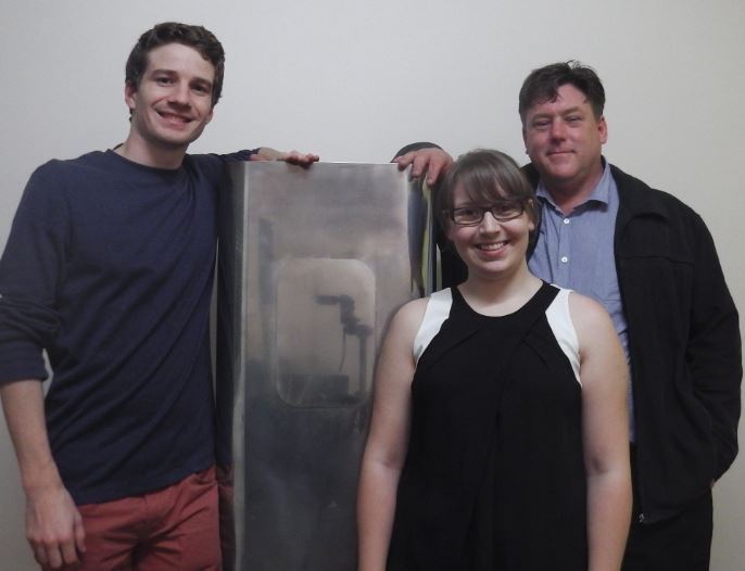 Some of the Aurora Labs team with the S1 metal 3D printer. Courtesy of Aurora Labs.