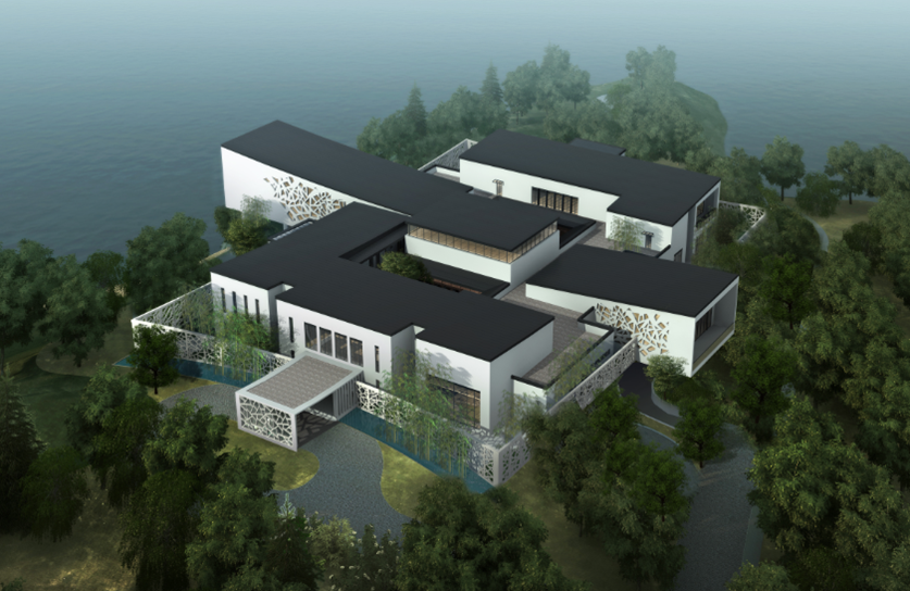 Winsun's vision of a deluxe 3D printed mansion. Courtesy of Winsun. 
