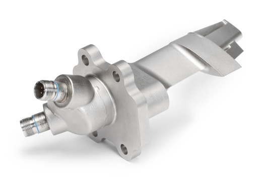 This sensor is the first 3D printed part to be approved for use by the FAA. Courtesy of GE Aviation.