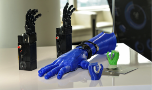 Open Bionics’ low cost 3D-printed prosthetic hand showcased during the launch of the Innovation is GREAT week