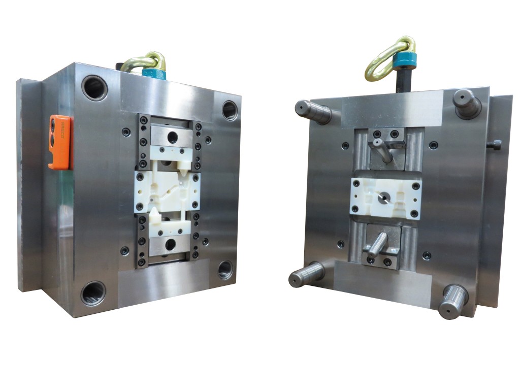 By combining 3D printing and injection molding, HASCO was able to produce a part impossible to build using injection molding alone. Courtesy of Stratasy.