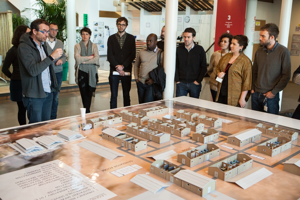 3D printed model MSF campus on display. Courtesy of MSF.