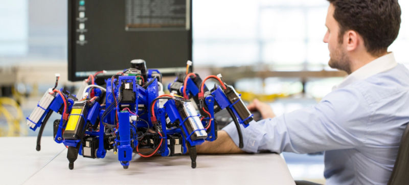 This spider bot may end up being the 3D printing's new best friend. Courtesy of Siemens.