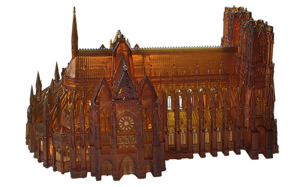 This cathedral was printed using Photocentric's Daylight resin, which runs on standard light emitted by a LCD panel. Courtesy of Photocentric.