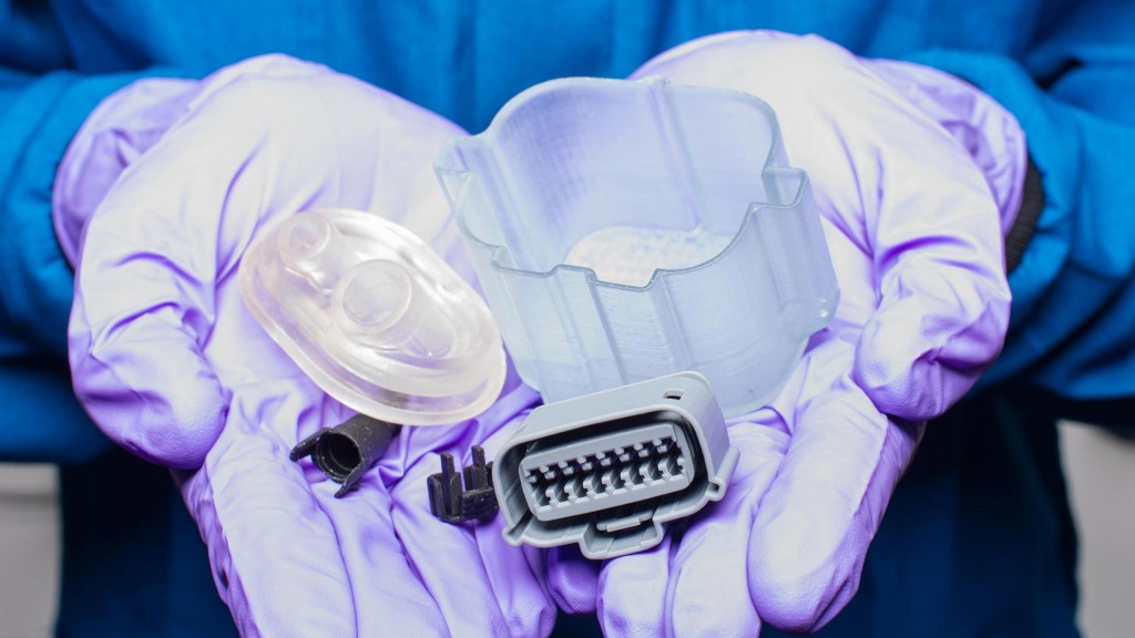 These parts were produced on the M1 and are undergoing testing for end-use by Delphi. Courtesy of Carbon.