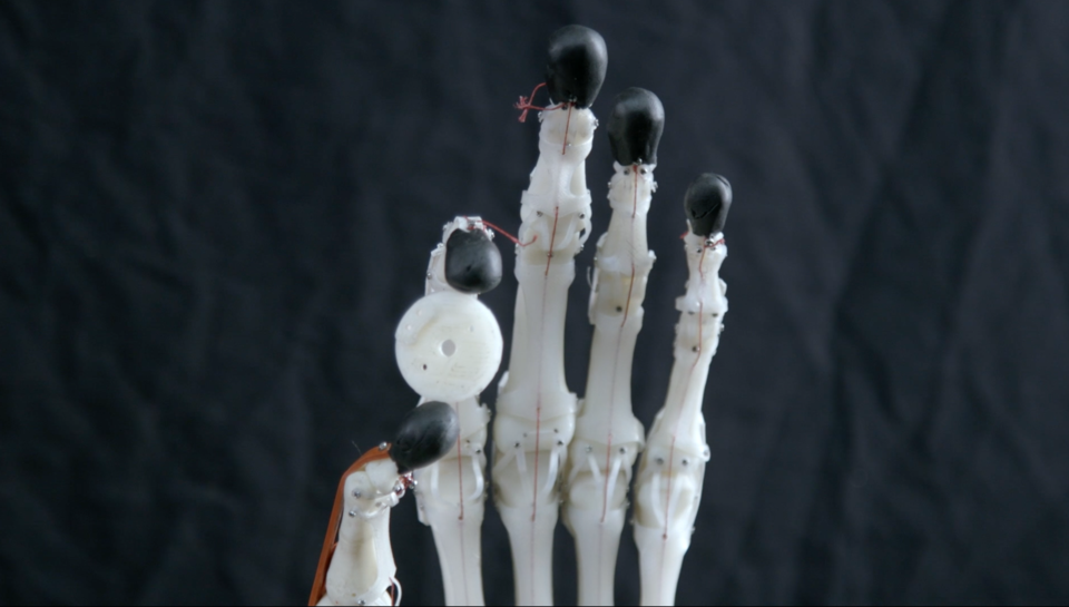Grayson Galisky's  Biomimetic Robotic Prosthetic Hand entry won first place in the Engineering - Secondary Education category. Image via GrabCAD.