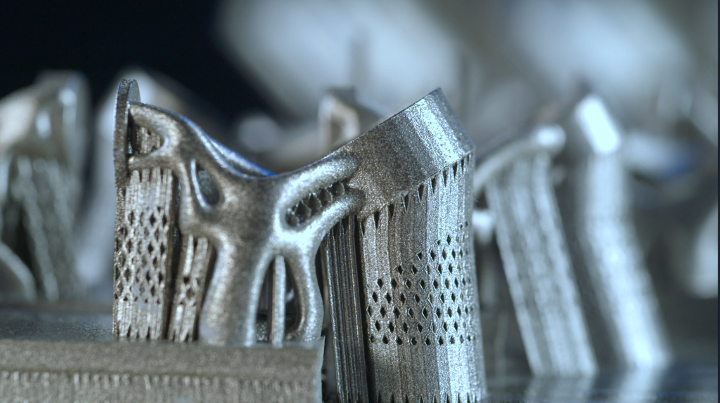 Sintavia Sample 3D-Printed metal parts on build plate (Image courtesy Sintavia)