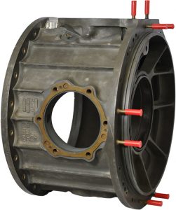 Currently, MELD can form magnesium, aluminum, aluminum silicon carbide, copper, copper metal matrix composites, magnesium, steel, strengthened steel, and ultra high strength steel. As a result, its solid-state process can 3D print proven and previously “unweldable materials,” such as the magnesium gear housing box shown here. (Image courtesy of MELD Manufacturing.)