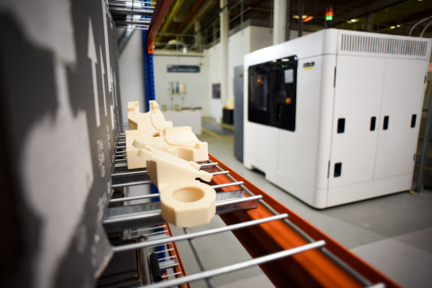 3D printing allows GKN to product fixtures and tooling that would be impossible to create with traditional methods. Image courtesy of Stratasys/Businesswire.