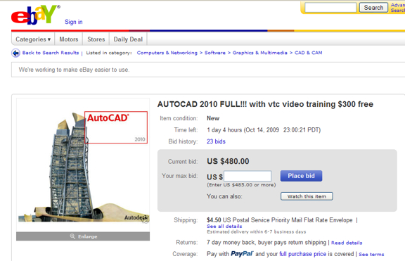 20091012softwareresale U.S. District Court's recent decision on Vernor vs. Autodesk leaves software makers in a quandry on how to deal with software resale on popular sites like eBay.