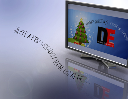 monitor with open slide_text Just a few words from us at DE.