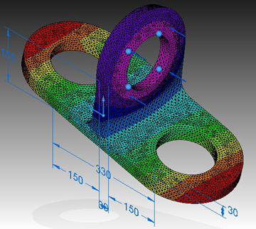 Analysis results exported from Solid Edge with Synchronous Technology 2