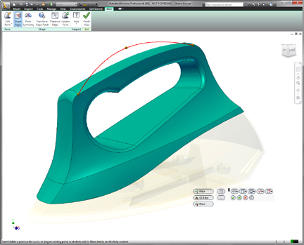 20100412aliasforinventor Alias Design for Inventor plug-in gives you access to edge manipulation, shape symmetry, vertex editing, and other Alias tools right from within Inventor.