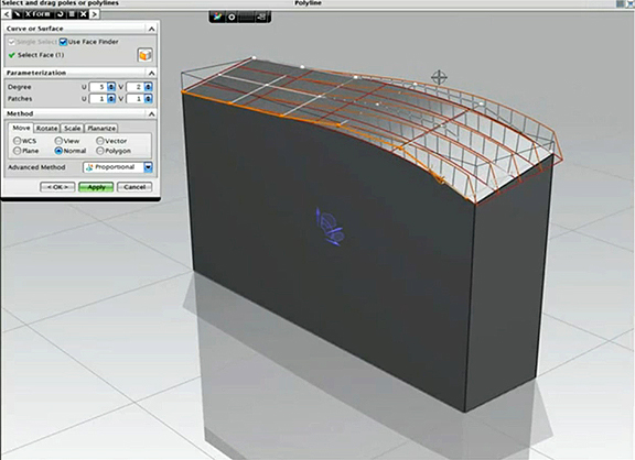 NX7 with Alias-style freeform sculpting. 