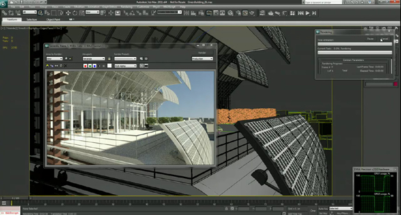 201009243dsmax1 An architectural scene, rendered on iray using GPU acceleration.