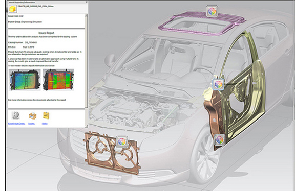 20100927fig4 NX 7 with HD3D from Siemens PLM Software lets you visualize project data housed in Teamcenter as layers on your 3D geometry.