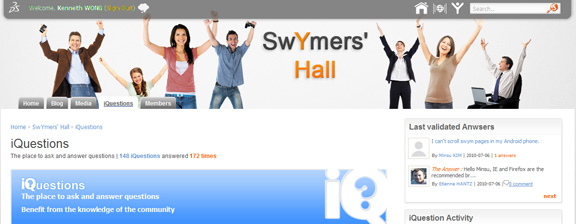 20101117swym DS's 3D SwYm, a social media-inspired community building and collaboration platform, is currently in closed beta. The first commercial offering available on SwYm is set to come to SolidWorks users.