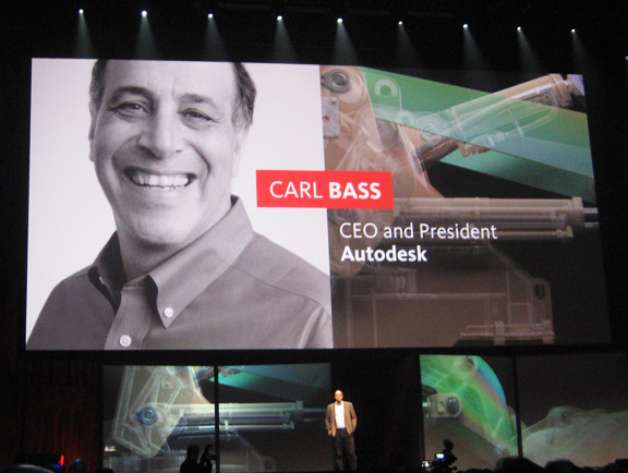 20101203AU1 Autodesk CEO Carl Bass welcomed attendees to AU2010.