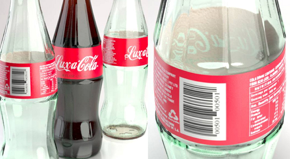 Back-facing gradient function in modo 501 lets you create realistic reflections in transparent consumer goods.