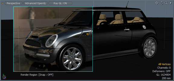 The new release lets you reder a window-selected region.