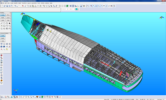 Screenshot of KeyCreator (previously CADKEY) in its present incarnation, KeyCreator 9 (image courtesy of Gladding Hearn)