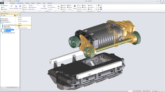 PTC's Creo/Pro Elements (formerly Pro/ENGINEER), the offspring of the company's strategy to break up an all-encompassing CAD-PLM app into multiple bite-size apps.