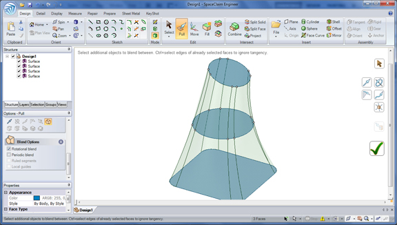 20110303SpaceClaim2011F3 Real-time preview of sweep results before you execute them.