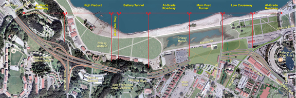 Between 2010 and 2014, current Doyle Drive in San Francisco's Presidio neighborhood will be replaced by a new road, dubbed Presidio Parkway.