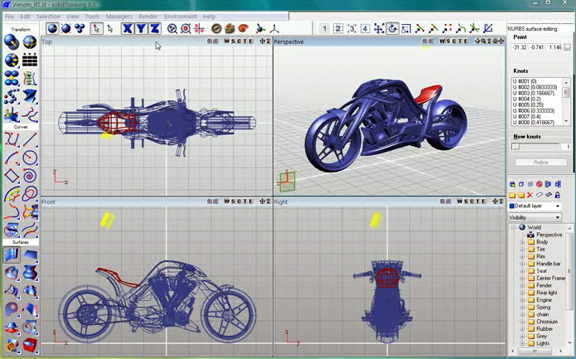 20110627SolidThink solidThinking, now included in the HyperWorks suite, is a NURBS-based 3D modeling software, available for both Windows and Mac OS.