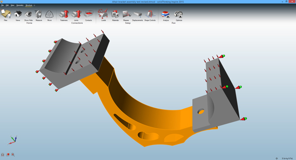 Part redesigned based on the optimized shape.