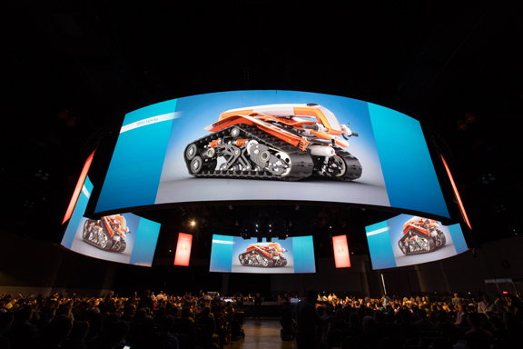 The stage is set for Solidworks World 2017 (image courtesy of Solidworks).