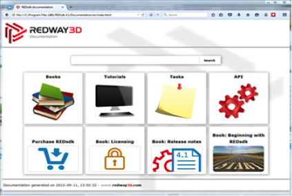 The REDsdk online documentation system. Image courtesy of REDWAY3D.