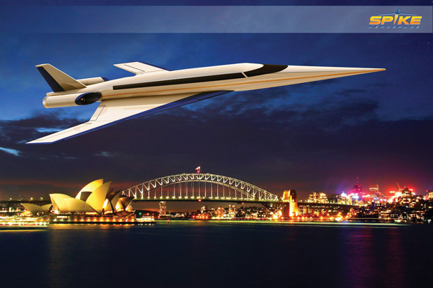 A rendering of the Spike S-512 supersonic business jet. Image courtesy of Spike Aerospace. 