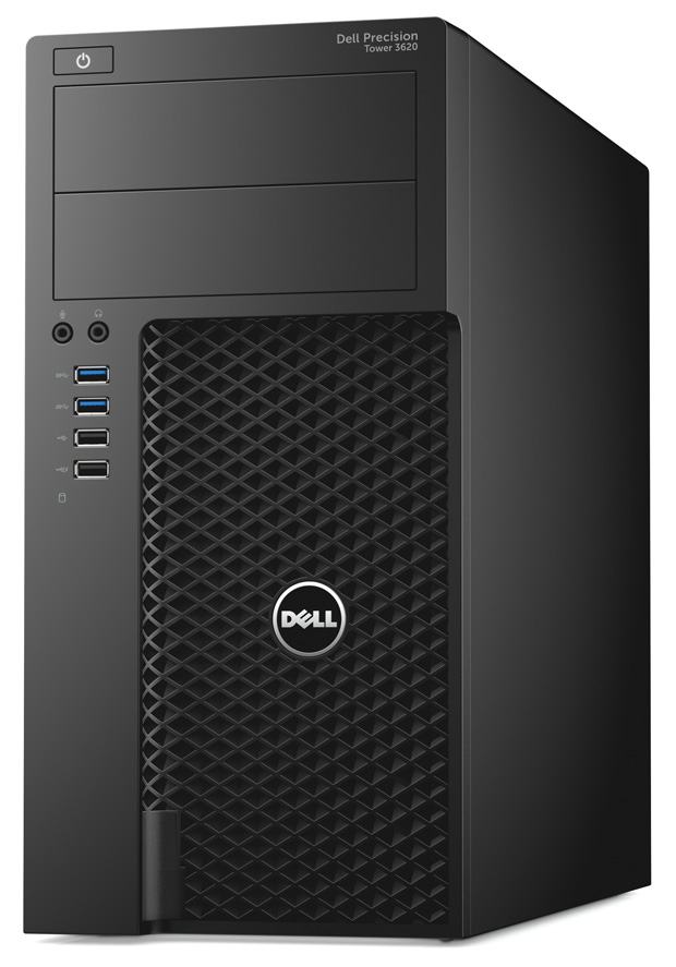 The Dell Precision 3620 mini tower features a new look and very good performance for an entry-level system. Image courtesy of Dell.