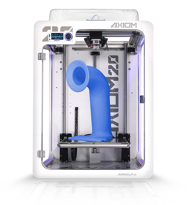 The AXIOM 20 dual-drive desktop 3D printer has a 12.5x12x20 in. build chamber that allows designers and engineers to fabricate large full-density parts. Image courtesy of Airwolf 3D.