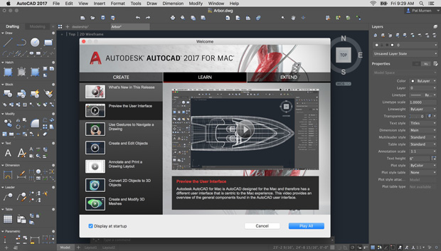 Autodesk has announced the release of AutoCAD 2017 for Mac and AutoCAD LT 2017 for Mac. Image courtesy of Autodesk Inc.
