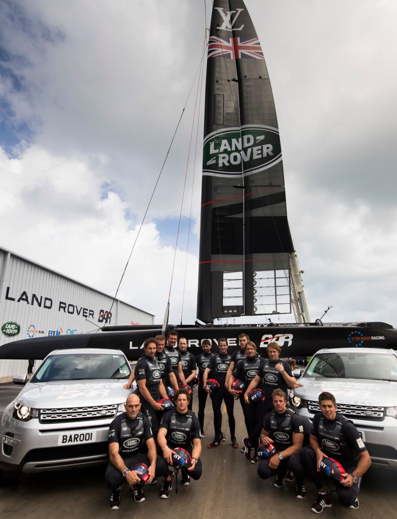 The LandRover BAR Race yacht 