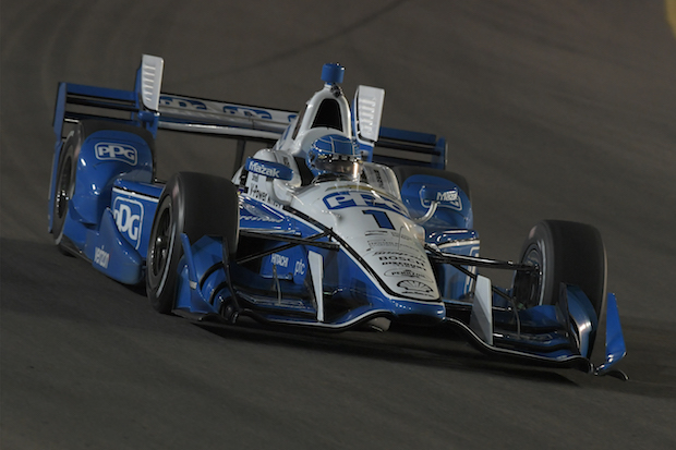 Simon Pagenaud participates in pre-season testing at Phoenix International Raceway behind the wheel of his No 1 PPG Dallara Chevrolet IndyCar. Photo courtesy of Stratasys.