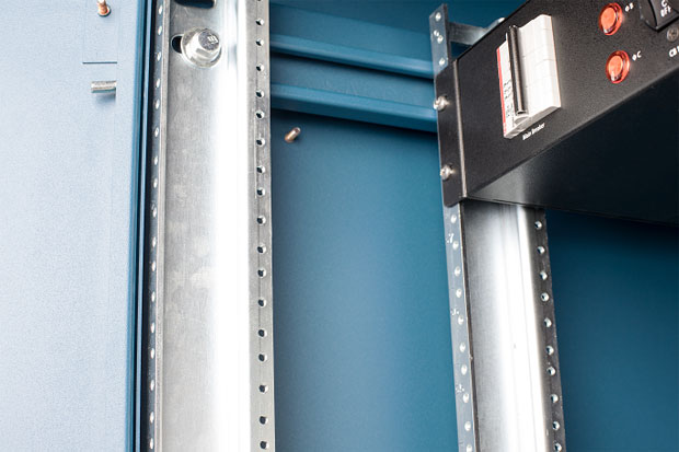 ATE Core Configurations have three sets of integrated side rails as well as removable side walls and accessible rear doors, making them readily serviceable. Image courtesy of National Instruments.