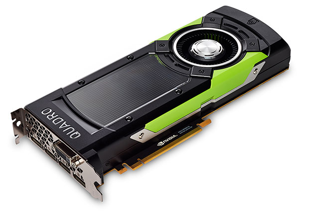 The ANSYS Discovery Live technology preview runs on mobile or desktop workstations with a dedicated NVIDIA GPU and at least 4GB of memory. For optimal visualization results, NVIDIA recommends a professional-level Quadro graphics solution such as its GP100 visual computing accelerator shown here. Image courtesy of NVDIA Corp.
