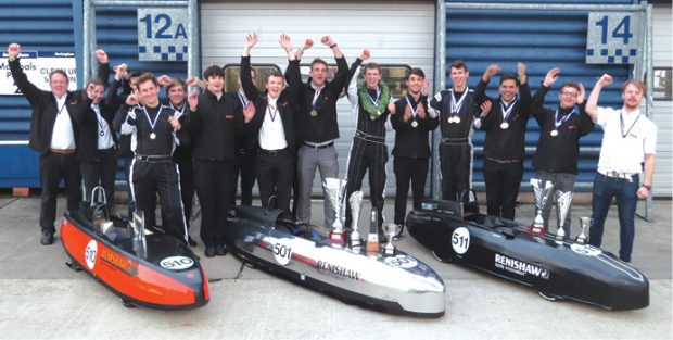 Renishaw apprentices raced to success at Greenpower event in 2016. Image courtesy of Renishaw.