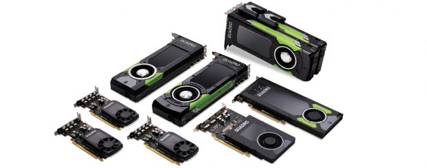 NVIDIA’s Quadro GPUs are the company’s offerings for the professional workstation line. Image courtesy of NVIDIA.