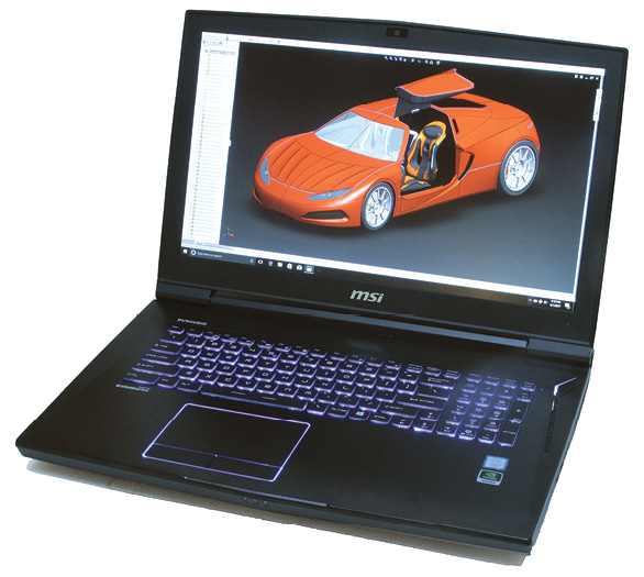 The new VR-ready MSI WT73VR 7RM-648US mobile workstation is big and heavy, and expensive, but delivers exceptional performance. Image by David Cohn.