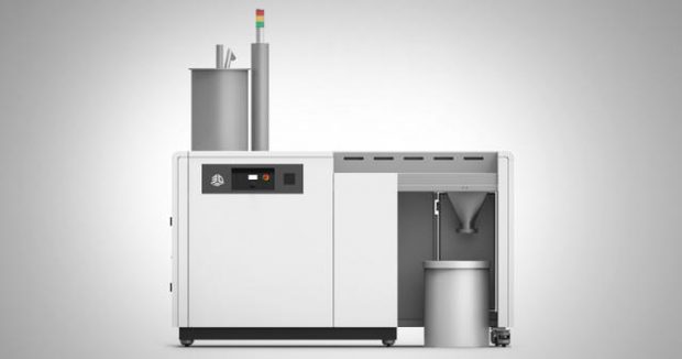 The ProX SLS 6100 is the newest member of 3D Systems' family of SLS (selective laser sintering) production systems. It has an automated materials handling and a new air-cooled laser that eliminates the need for a chiller. Image courtesy of 3D Systems Inc.