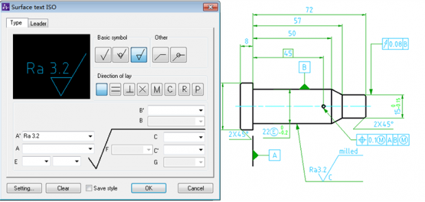 To help simplify annotating mechanical drawings, ZWCAD Mechanical 2018 provides flexible and advanced dimensioning functions, including smart dimensioning tools. Image courtesy of ZWSOFT.