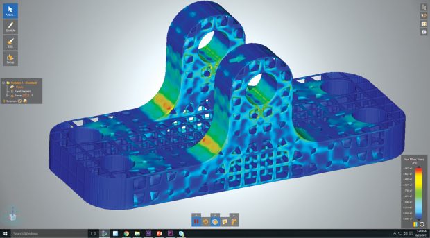 Aimed at the conceptual design phase, ANSYS Discovery Live offers users a way to quickly simulate and validate complex design ideas. Image courtesy of ANSYS.