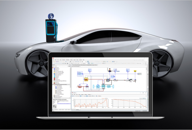 ESI Group has released version 3.9 of its SimulationX platform for multiphysics system simulation. Shown here is a model of an electric vehicle including WLTP (Worldwide Harmonized Light Vehicle Test Procedure) driving cycle, cooling system for the battery and the electric machine as well other data. Image courtesy of ESI Group.