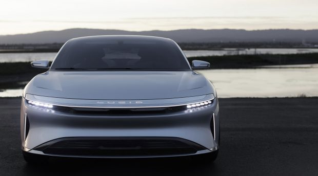 Virtual reality prototyping company, OPTIS, and luxury mobility company, Lucid Motors, offer demos of automobile lighting technology at CES 2018. Image courtesy of OPTIS.